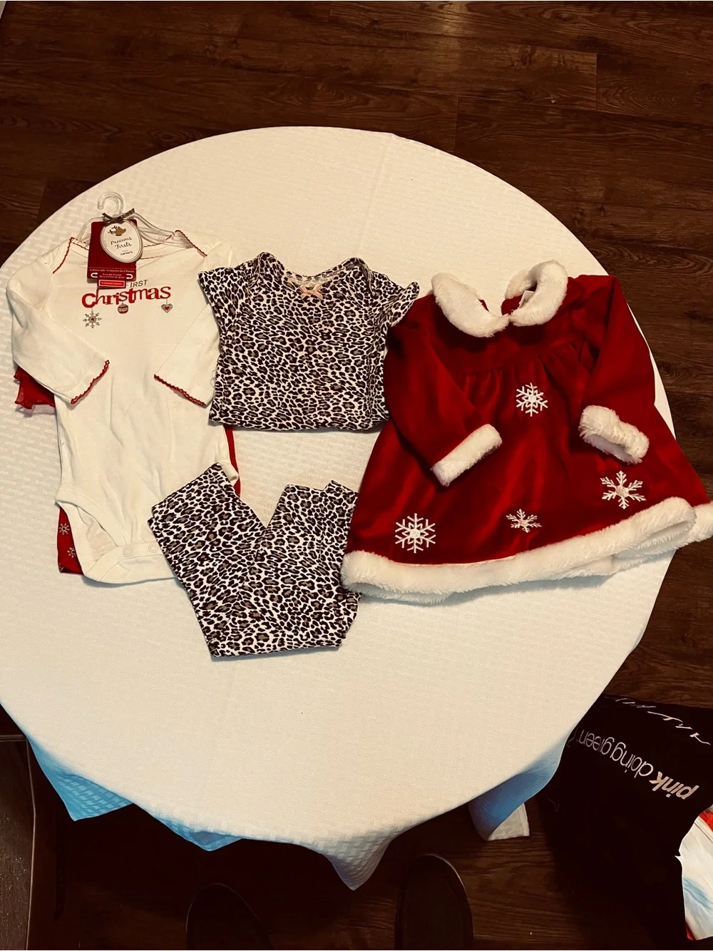 Baby Girl Christmas Clothing Bundle 6–9M – Carter’s, Holiday Dress & Leopard